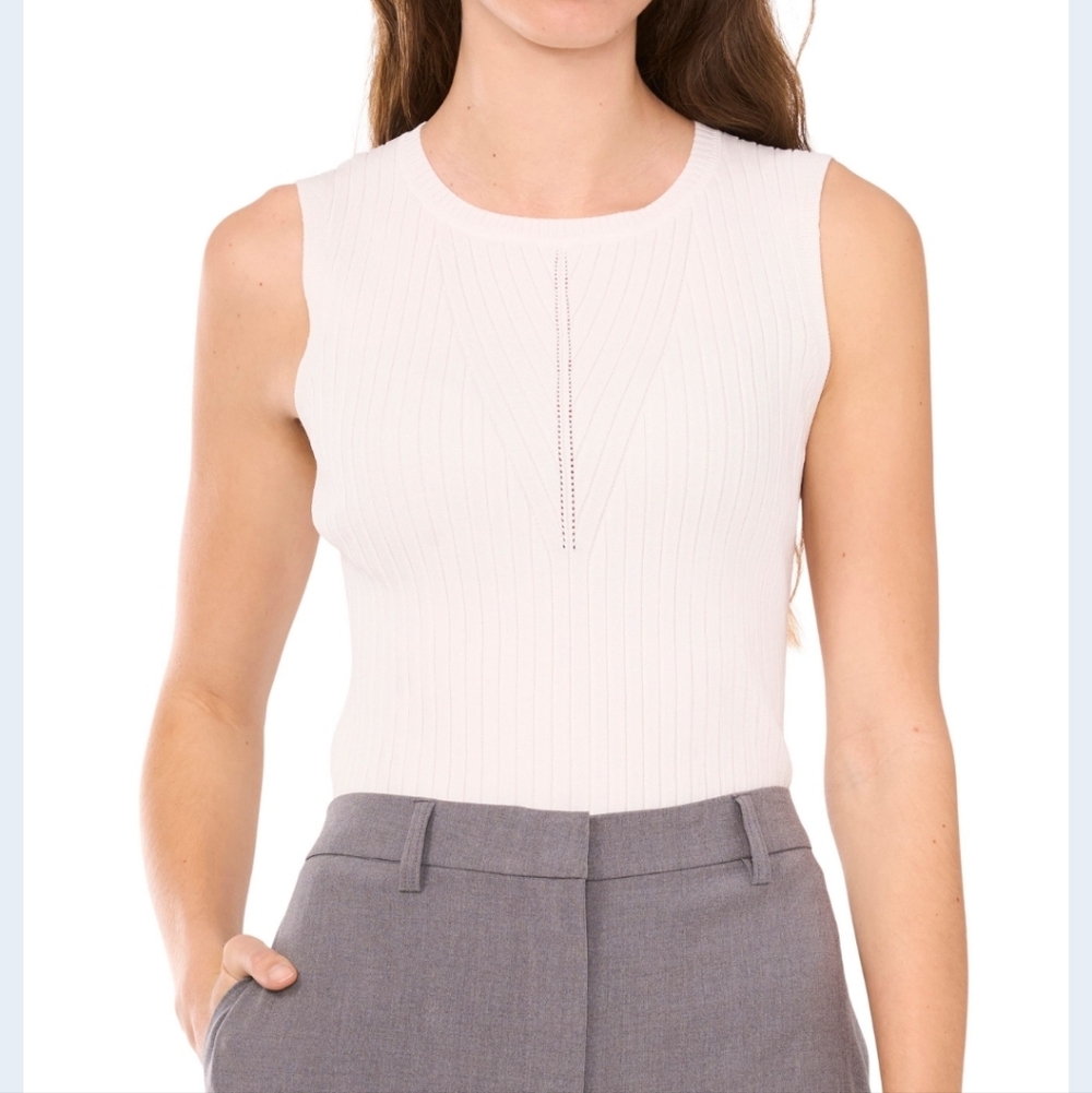 Halogen Ribbed Sleeveless Sweater